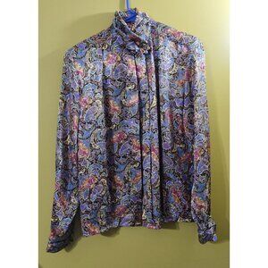 Vintage EJ Harper Long Sleeve Button Down Blouse M